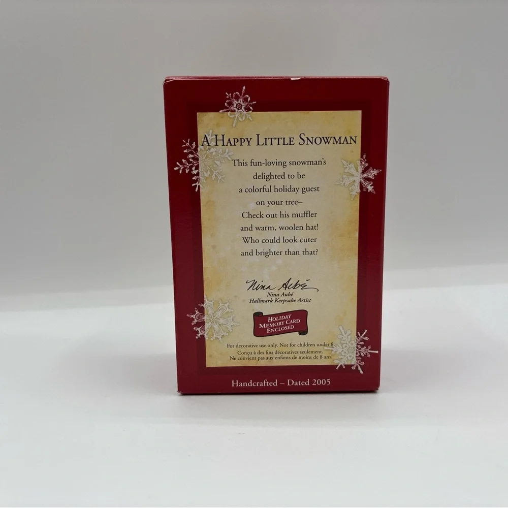 Hallmark Keepsake Ornament 2005 A‎ Happy Little Snowman Handcrafted